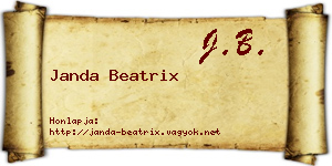 Janda Beatrix névjegykártya