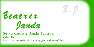 beatrix janda business card